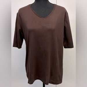 Chico’s Woman’s Elbow-Sleeve Stripe Tee- Size 2 = U.S. 12